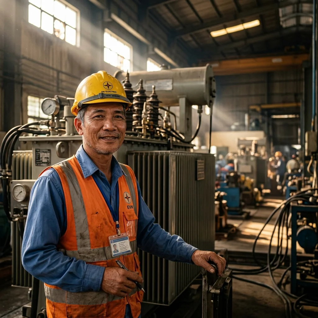 Kỹ sư điện Việt Nam đang khảo sát thu mua trạm biến áp cũ hỏng tận nơi với mức giá cao nhất, thanh toán ngay lập tức.